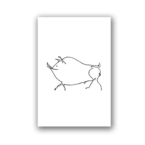 Picasso Minimalist Animal Dog and Peace Dove Canvas Painting Wall Art Pictures Posters and Prints for Living Bedroom Home Decor