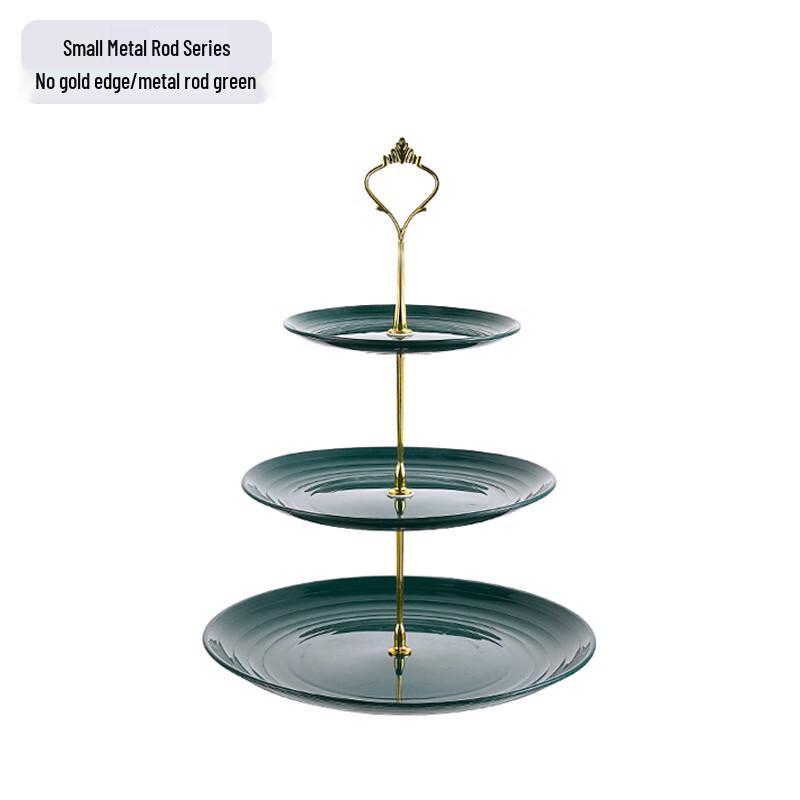 Jiante Simple Style Three-Tier Rotatable Fruit Plate (2-Pack)