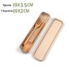 with Box Wooden Fork Chopsticks Natural Rice Soups Spoon Dinnerware Cutlery  Kitchen Accessories