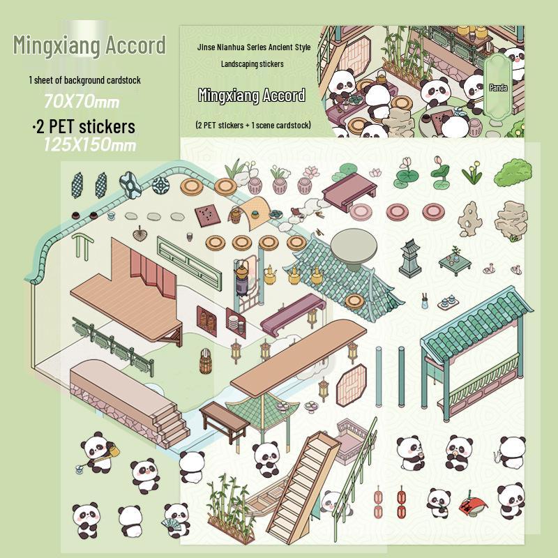 Zaomo 3D Landskapsklistermärke: Little World Series - Kreativt DIY-scenkollagepaket