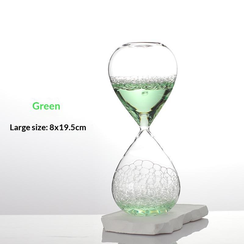 Bubble Singing Crystal Timer Handmade Craft Vintage Desktop Ornament for Living Room Office Desk Decor Unique Gift