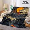 Paper Cut Volcano Flannel Blanket Warm Soft Halloween Christmas Decorative Couch Warm Cozy All-Season Gift