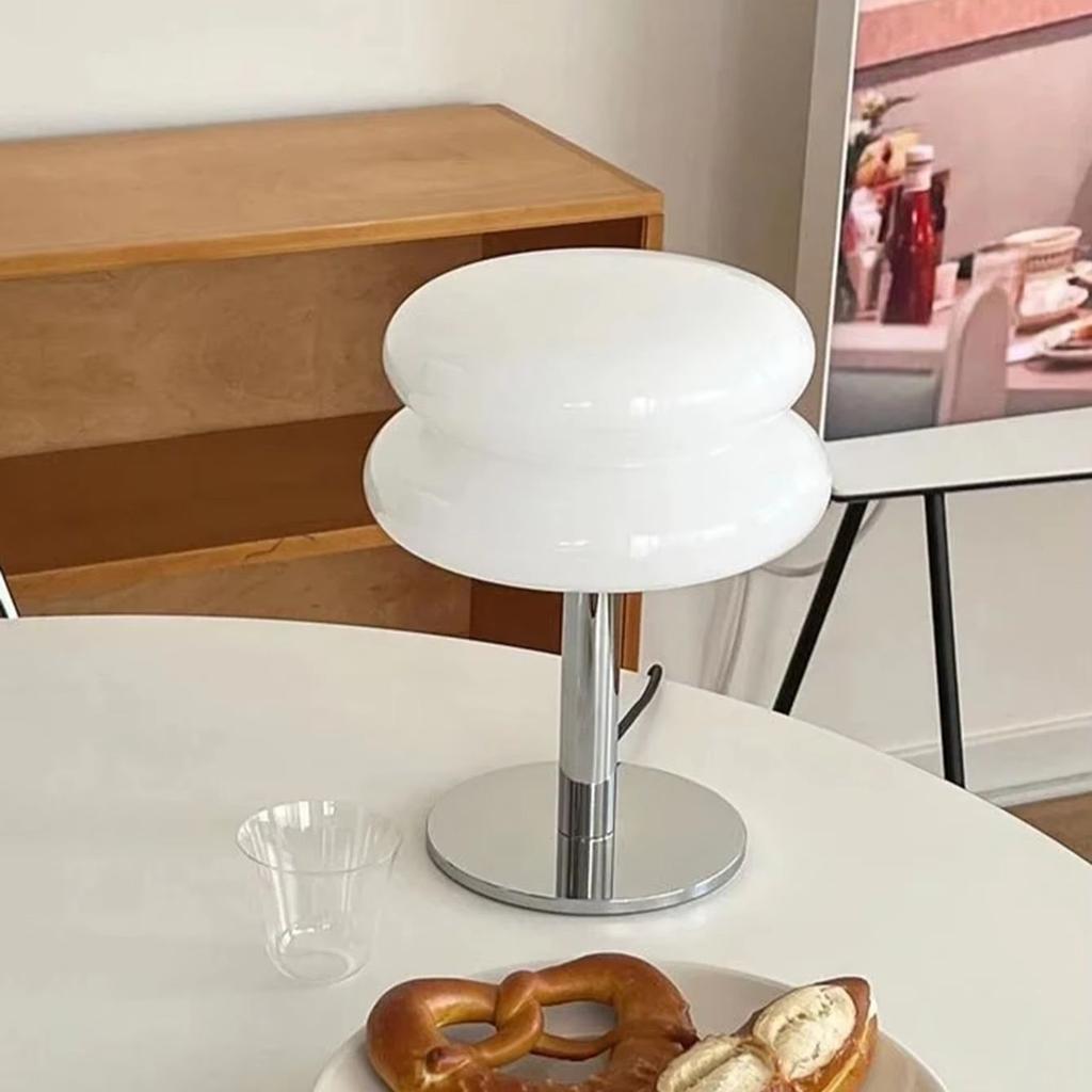 Macaron Glass Table Lamp Trichromatic Dimming Living Room Atmosphere Lamps Eye Protection Night Light Girl Bedroom Bedside Deco