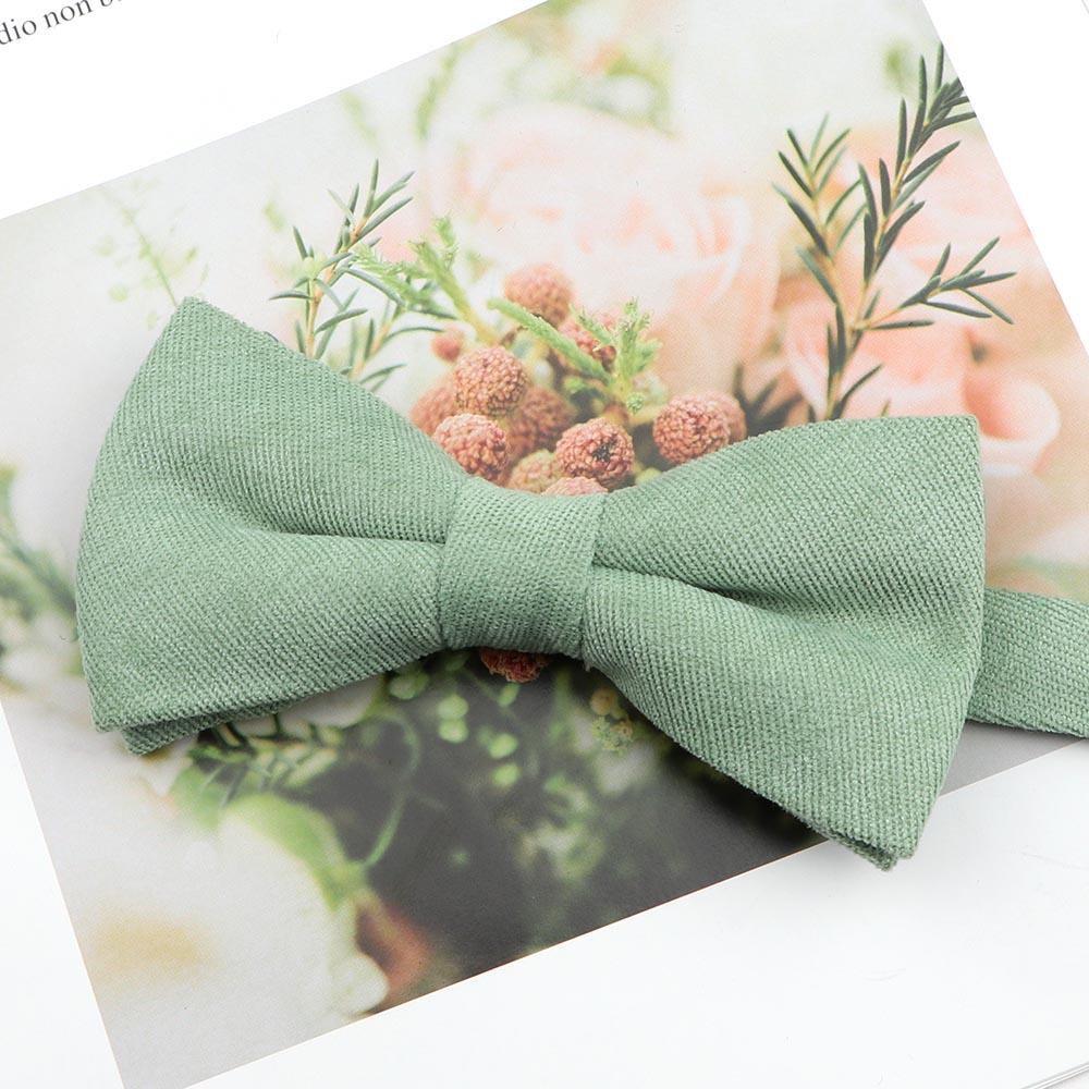 Mens Super Soft Downy Suede Parent-Child Bowtie Set Macarons Solid Color Classic Design Cute Butterfly Red Green Blue Pink Tie