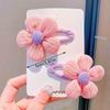 2-Piece Set Children's Cute Fabric Flower Pair Clip Hair Accessories Girl Hairpin Temperament Clip Baby Headdress