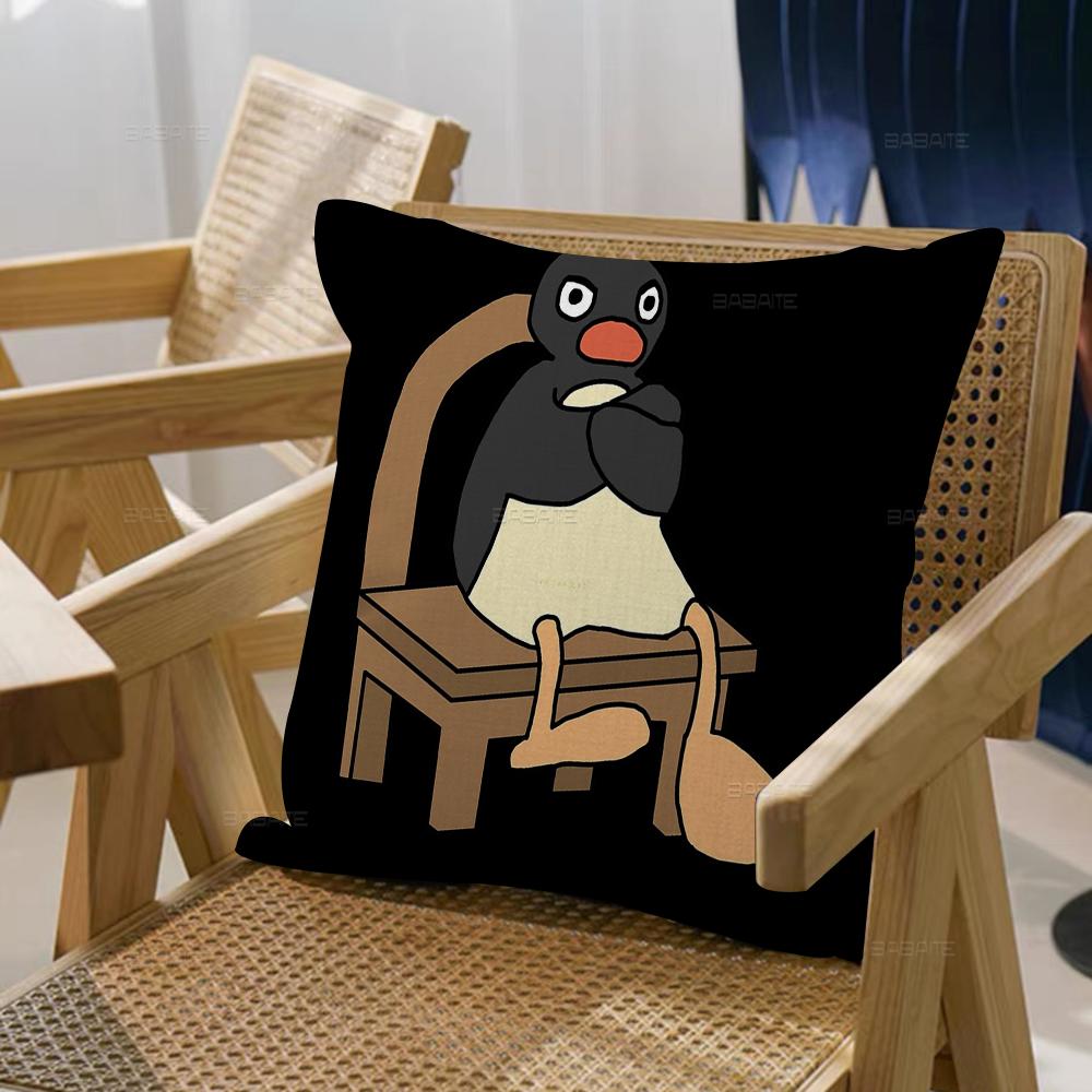 Cartoon Black Baby Penguin Pingu Pillowcase toon Gift Cushion Cover Bedroom Home Sofa Chair Seat Decor pillow case