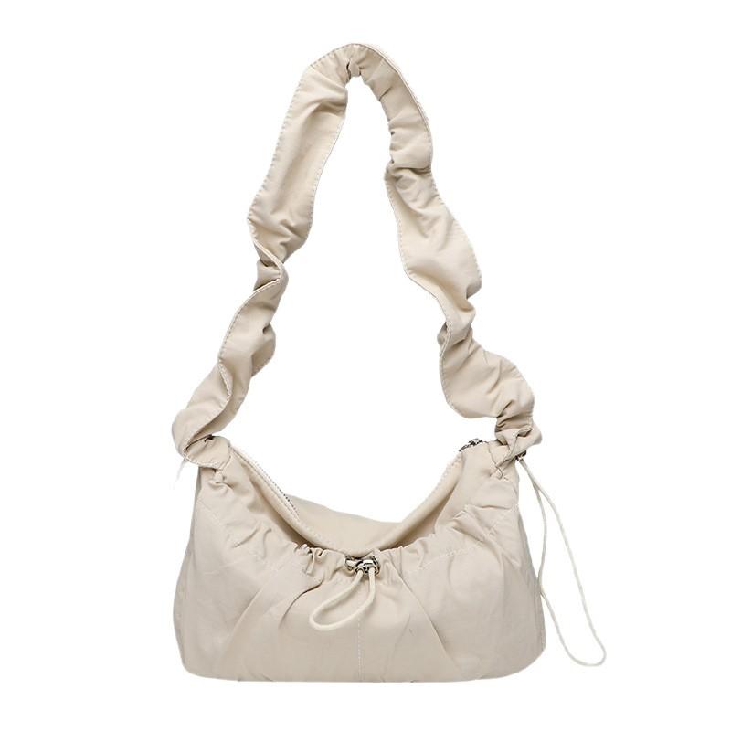 Nylon Waterproof Pleated Shoulder Women'S Bag Cloud Underarm Bag Crossbody Fashion Bag Large Capacity Niche Women'S Bag