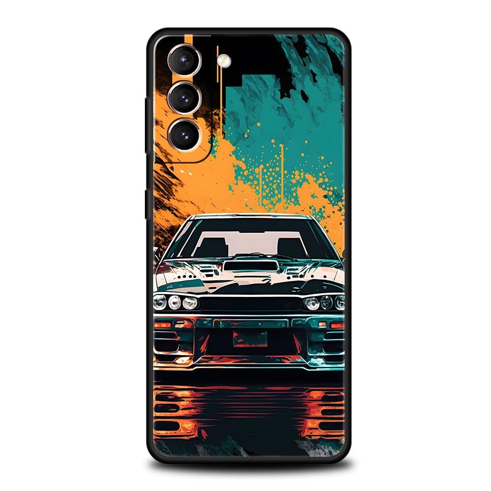 Sports Car JDM Tokyo Drift Phone Case For Samsung Galaxy S23 Ultra S22 S21 S20 FE 5G S10 S10E S9 S8 Plus Note 20 Silicone Cover