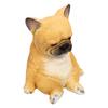 Sitting Dog Statue Resin Pet Ornament Sad Face French Bulldog Figurine for Home Desktop Decoration
