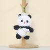 Panda Plush Keychain With Cartoon Milk Bottle And Colored Bow For Kids And Collectors