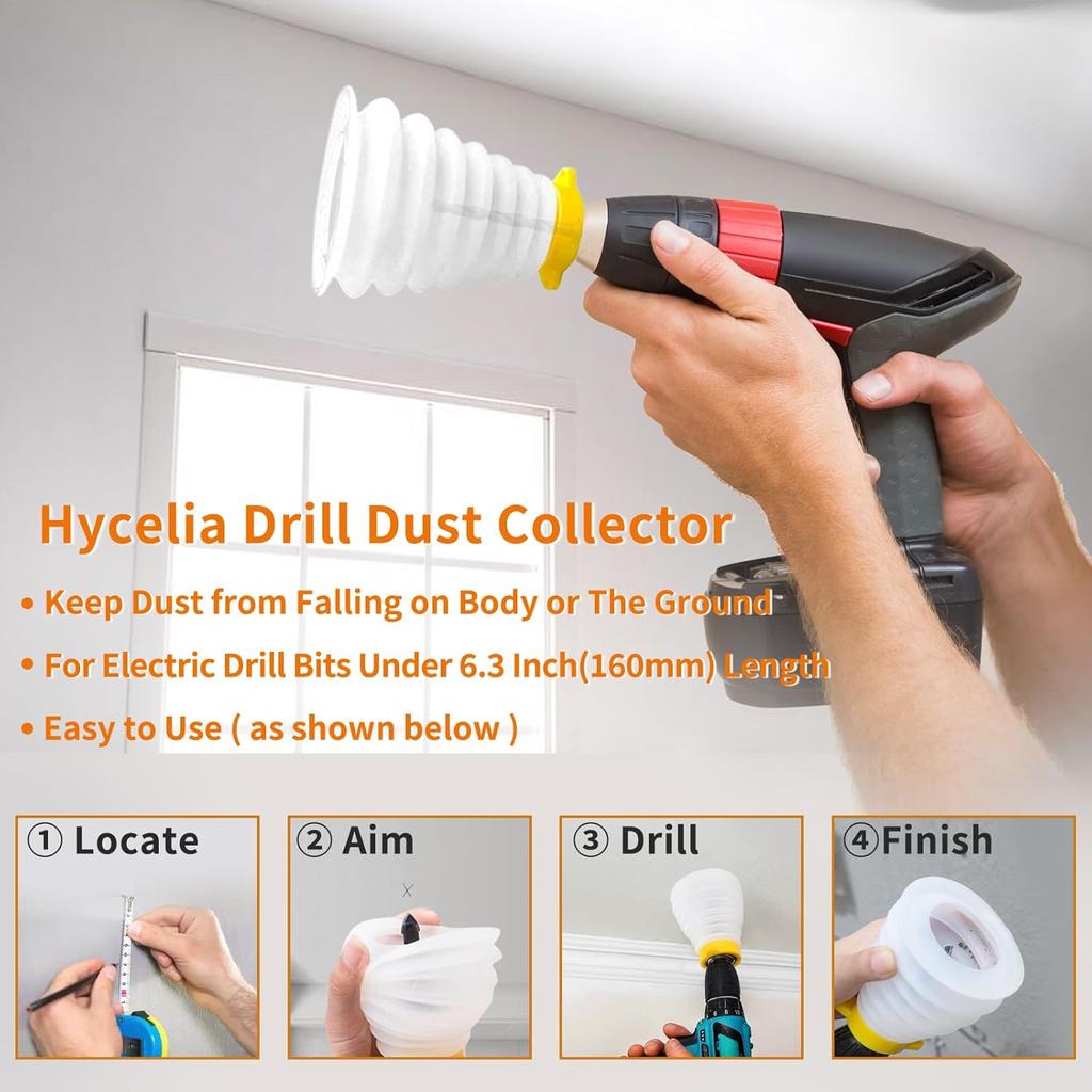 Drill Dust Cover Collector Scalable Rubber Dustproof Dust Bowl Device Power Tool Utility Accessories for Electric Hammer