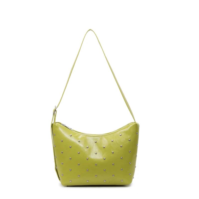 Mode Effen PU Leer Schoudertas Hoge Kwaliteit Naaigaren Crossbody Tas beige