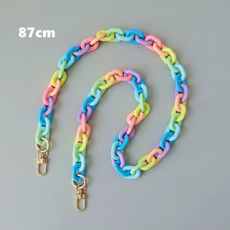 Neue Mode Frau Tasche Zubehör Abnehmbare Teile Kette Weibliche Candy Harz Nette Strap Frauen Acryl Schulter Telefon Griff Kette