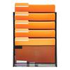 File Wall Rack, One-Piece 6 Pockets Mesh Wall File Holder, Wall Mounted Magazine Mail Paper & Document Storage Folder, Metal Wall File Organizer with