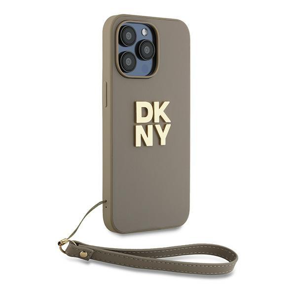 Dkny Dkhcp15Lpbswse Iphone 15 Pro 6.1Beżowy/Beige Hardcase Wrist Strap Stock Logo