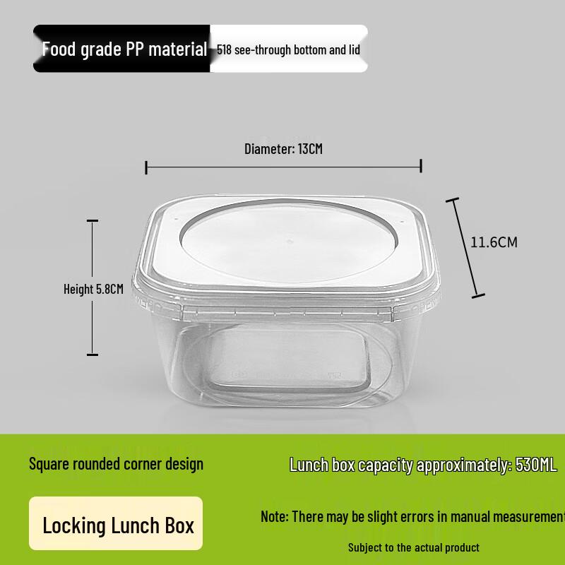 

Shixun Food-Grade Disposable Lock-Clasp Meal Prep Containers