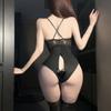 Sex underwear sexy pure open crotch onesie hanging neck sexy temptation lace hollow uniform