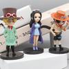6 Stück Anime Actionfiguren Set PVC Ruffy neues Actionmodell Sammlerstück Dekoration Puppe Kinderspielzeug für Weihnachtsgeschenke