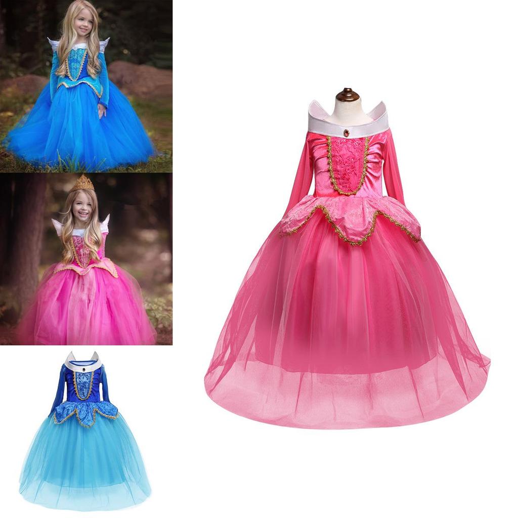 Elegant Girls Sleeping Beauty Princess Aurora Dress With Exquisite Workmanship