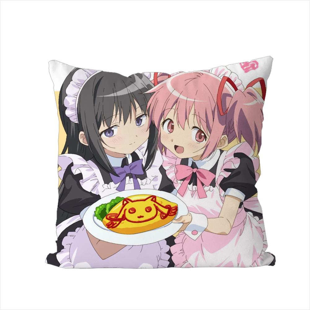 Puella Magi Madoka Magica Pillow Case For Car Sofa Decorative Home Doublesided Print Plush Square Throw Pillow Cushion Cover