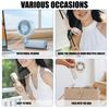 Light Weight Plastic Handheld Fan with Locking Clip-white
