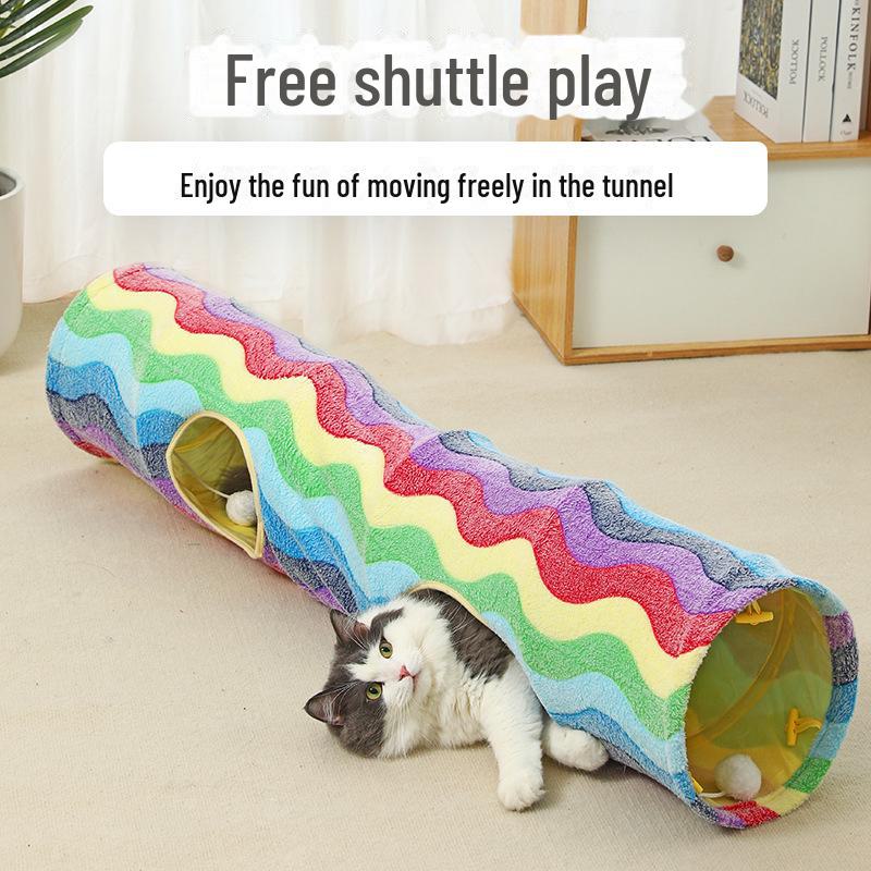 Multi-Function Cat Tunnel Tent & Sleeping Bag for Kittens - Toy for Self-Entertainment