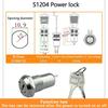 5/10/20Sets 12/16/19mm Zinc Alloy Electronic Key Switch ON OFF Phone Lock Security Power Switch Tubular Terminals 2 Position Switches4