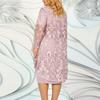Robe pour femme MODERNE NOUVELLE SAGA Été Manches Courtes Broderie Femme Robes Longues Décontractée Col en V Grandes Tailles Robes