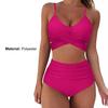 2Pcs/Set Printing Swimsuit Split Type Leopard Front Cross Bikini Set Beach