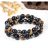 Bracciale Detox Linfatico da Donna Occhio di Tigre Ematite Bracciale in Pietra Naturale Bracciale Dimagrante da Uomo Gioielli per la Salute