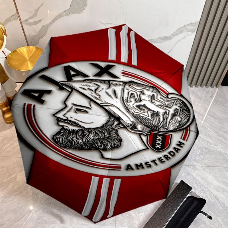 Ajax FC Umbrella with Automatic Open/Close & Self-8-Rib Heavy-Duty Umbrella, Compact Travel Umbrella Suitable for Outdoor