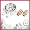 Universeller Auto-Aluminiumlegierung Ölfilterkühler Sandwich-Gewindeplattenadapter Ölkühlersatzteile Silberton M20x1.5 1/8 NPT Ersatzteile