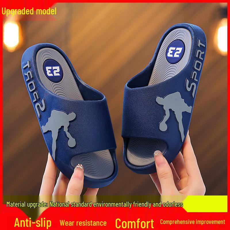 Černé a červené sportovní chlapecké pantofle, měkká podrážka, protiskluzové, dětské sandály, nejprodávanější.