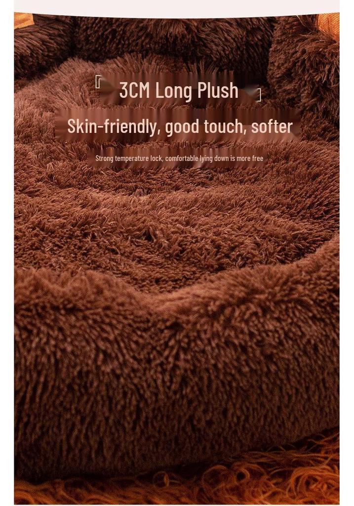 All-Season Plush Dog and Cat Nest - Cozy, Fun, and Thickened Pet Bed