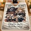 Flannel BlanketDeath Note Warm Soft Throw Blanket for Indoor Sofa Bed Living Room Use