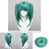 Hatsune Miku Vampire Cosplay Wig W/ Double Horsetail Hairpiece For Carnival Props