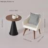 Miniature Dollhouse Furniture Set: Table, Chairs, Cushions, and Pillows
