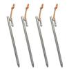 PolariSign Titanium Tent Pegs (20cm/24cm/30cm, 4/6/8-Piece Set) - Camping Pegs, Titanium, with Reflective Rope, for Tents and Tarps - PolariSign (24cm