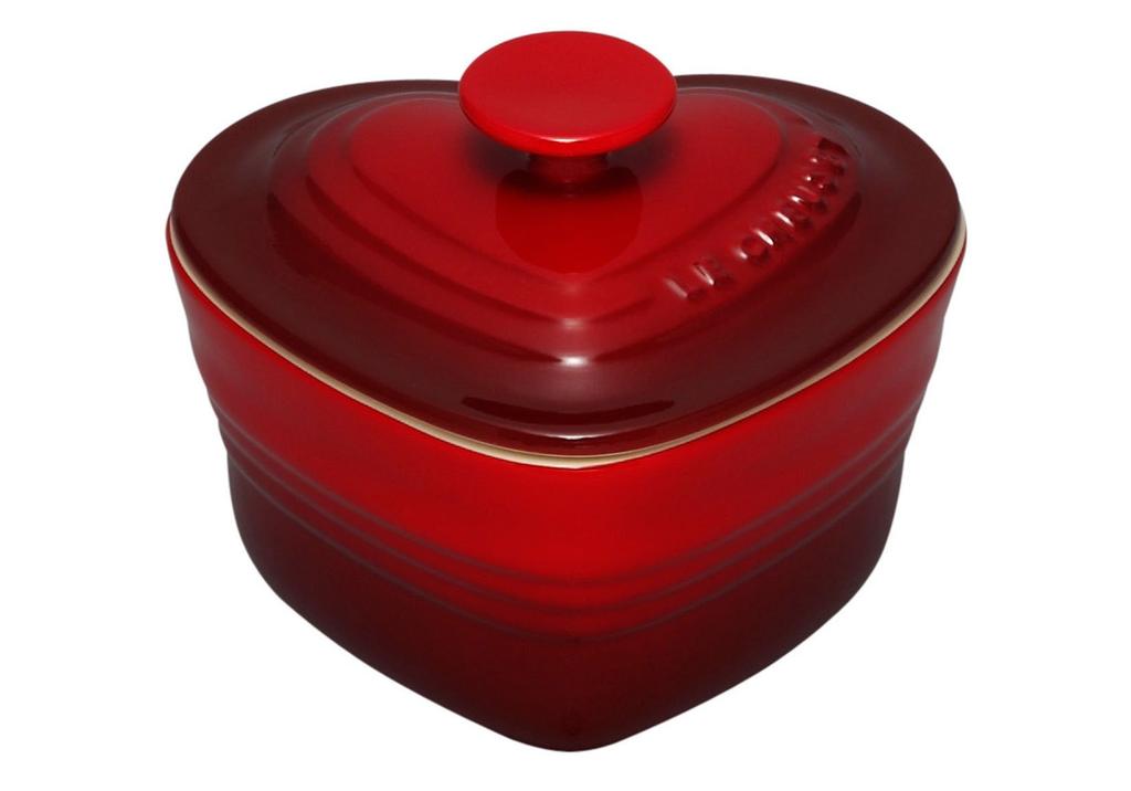 LE CREUSET Ramequin d'Amour with Lid, Cherry Red, 910031-00