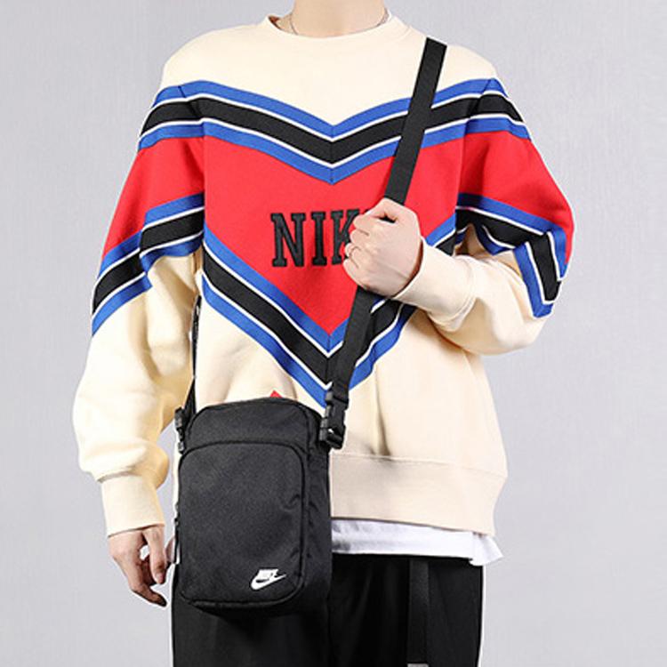New Nike Heritage Polyester Shoulder Bag, Crossbody Bag Regular Unisex Black BA5898-010