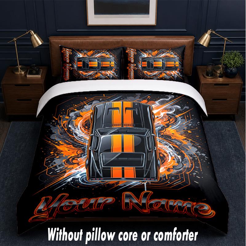 Other Similar Designs Theme Custom Text Or Name 3Pcs Bedding Set,1 Flat Sheet & 2 Pillowcases Personalized Home Bedding