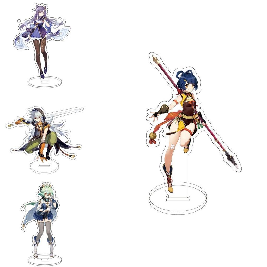 Artistic Genshin Impact Acrylic Stand With Colorful Characters Great For Gift Giving