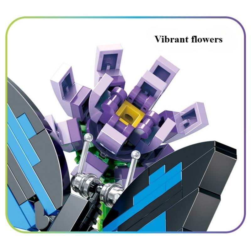 Children'S Mini Educational Building Blocks: Butterfly Bee Plant & Insect Series Puzzle Set-Perfect For Girls' Holidays