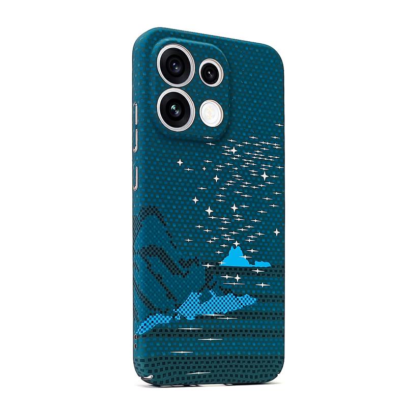 For Oppo Reno 16 F Reno16 FS 16F 5G Case For Magsafe Magnetic Carbon Fiber Striped Pattern PC Lightweight Hard Cover