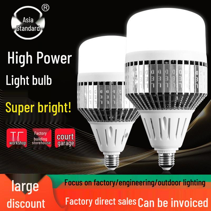 Yabiao LED E27 Fin-Type Globe Bulb for Shopping Malls, Workshops, Living Rooms, and More - Energy-Saving Engineering Solution