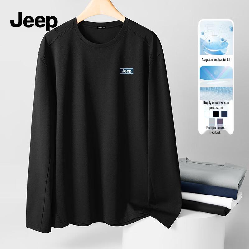 JEEP Men's 5A Antibacterial Quick-Dry Long Sleeve T-Shirt