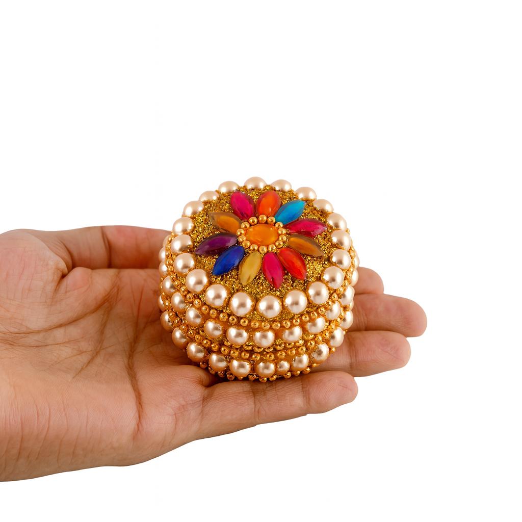 Aluminum Sindoor Daani, Kumkum Box Wedding Return Gift (Set of 12)