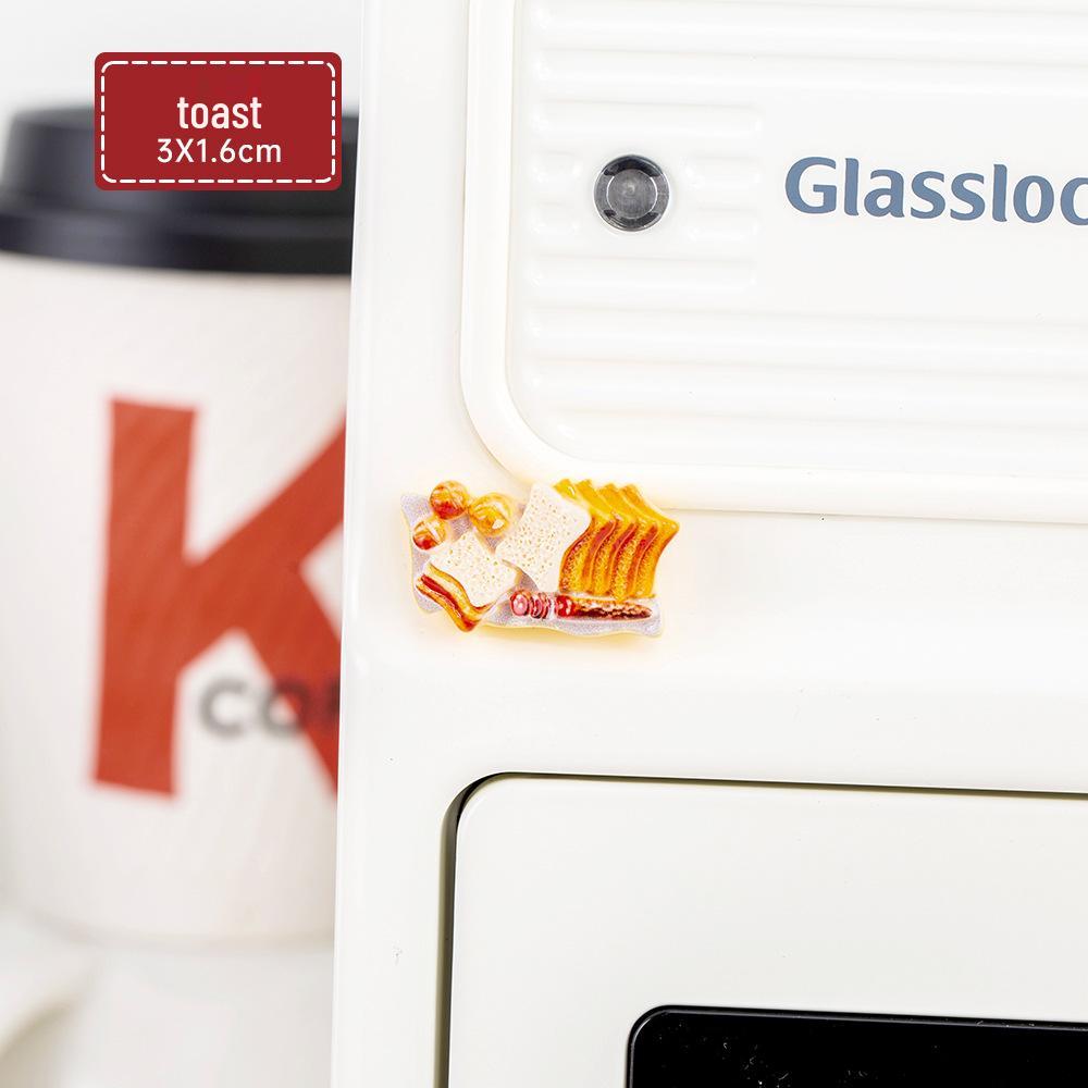 Miniature Cute Food Refrigerator Magnet Set - DIY Resin Home Decoration Stickers