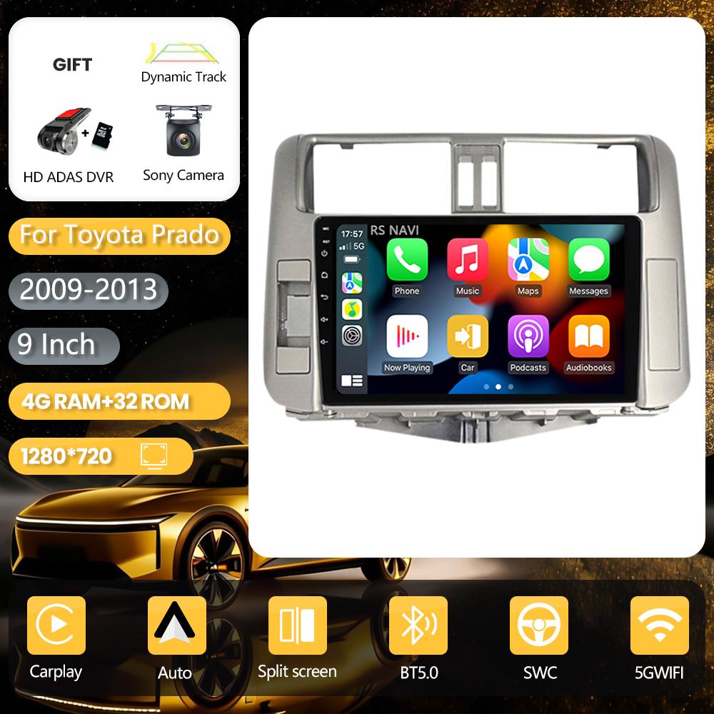 Android 16 for Toyota Land Cruiser Prado 150 2009-2013 Carplay Auto Radio Media Player Stereo 2din Head Unit