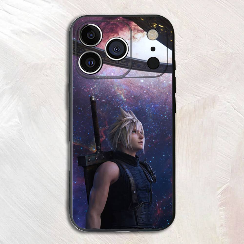

Game Figure C-Cloud Black Matte Phone Case For iPhone 17,16,15,14,13,12,13,11 Pro Max Plus mini XS XR Silicone Soft Back Cover iPhone13PRO
